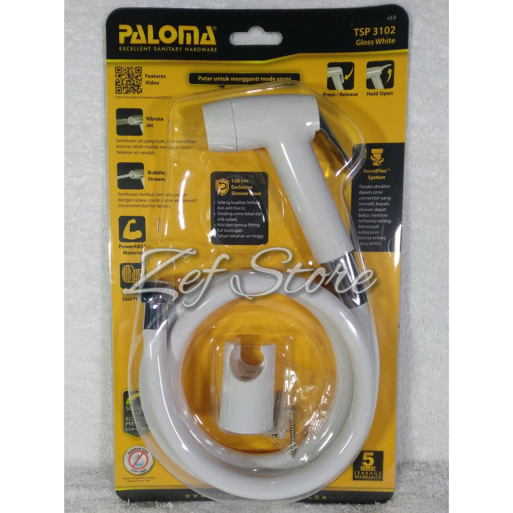[ORIGINAL] Paloma TSP 3102 TSP3102 Toilet Shower Jet Washer Bidet Spray - Semprotan Kloset Closet WC