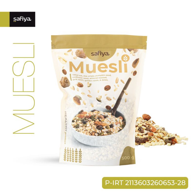 

Safiya Muesli Fruit & Seed 500 Gram Sereal Sehat Original