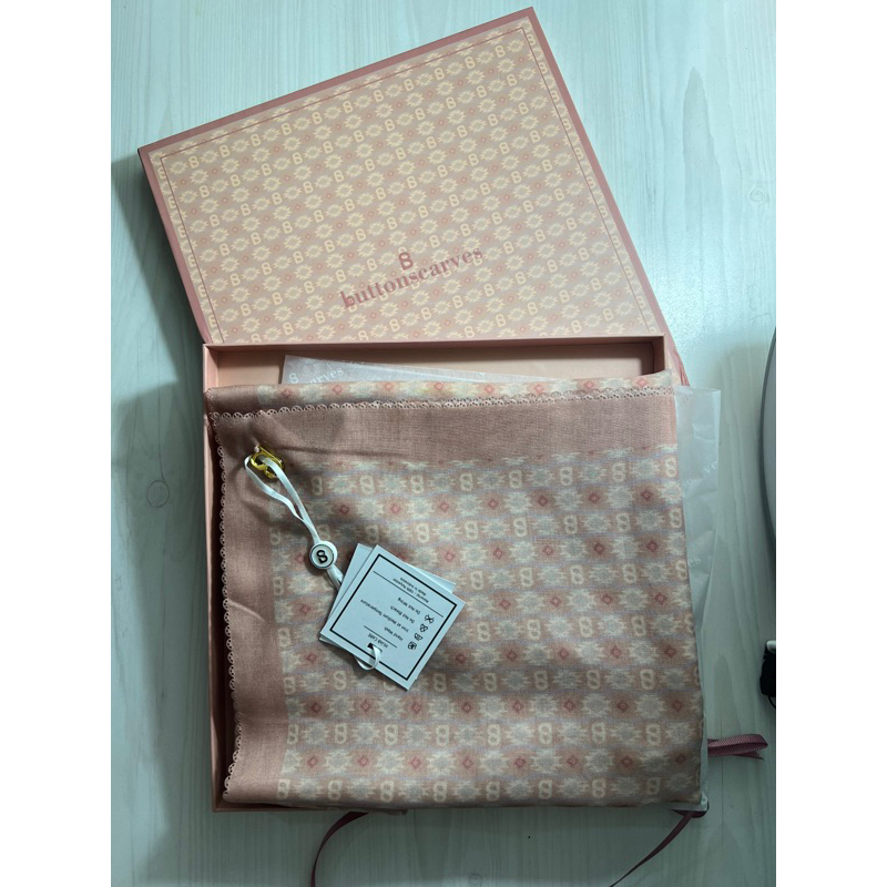 Buttonscarves Ikat Misty Rose