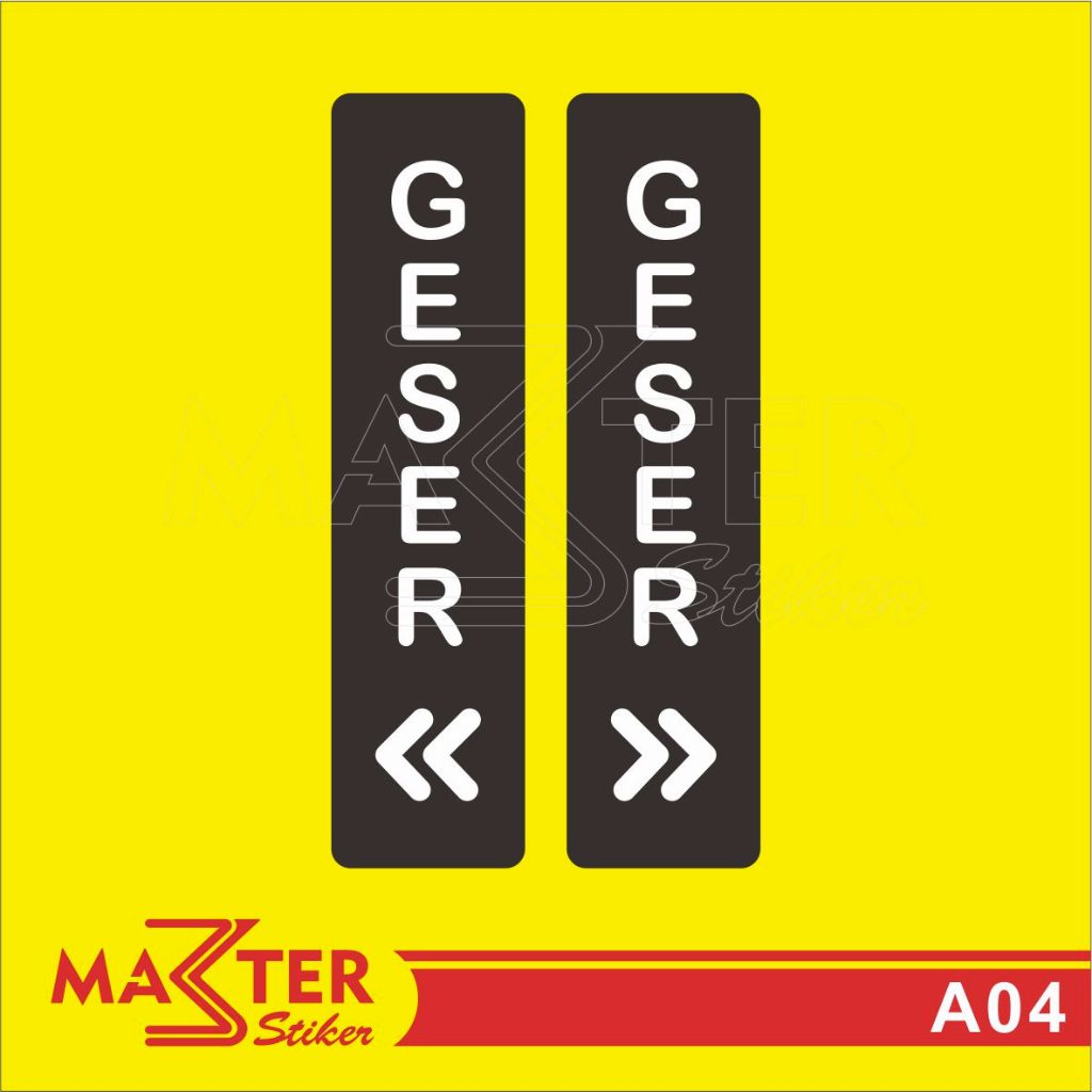 

A04 - Acrylic Sign Geser Kiri dan Kanan, Stiker Akrilik, Tahan Air, Tidak Pudar, dan Bisa Custom