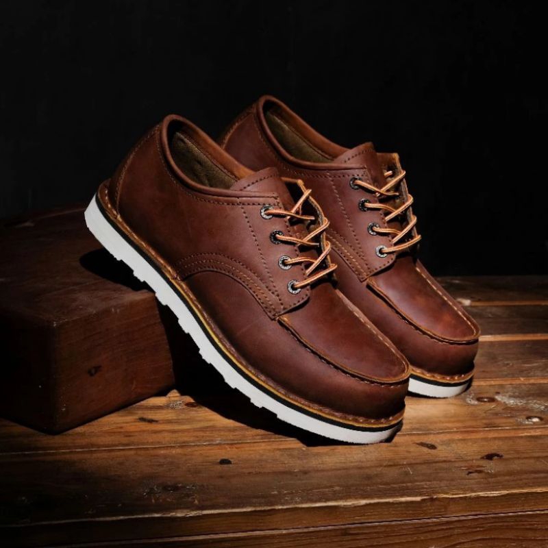 SZ 39 - 45 Campo Boots CH Moctoe 4 Hole Crazzy Hourse Leather Original Piede - Big Size Jumbo 44 45 