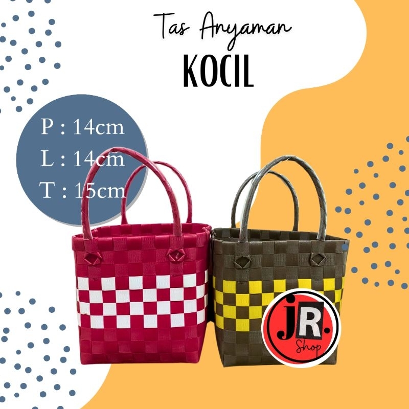 

TASANYAMANJR.SHOP- Tas Anyaman KOCIL (kotak kecil)/ Tas souvenir/ Tas hampers/ Tas anyaman plastik serbaguna kuat dan awet