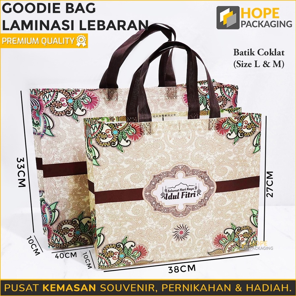 

MURMER Goodie Bag Laminasi Lebaran Size L Tas Shopping Bag Premium Kantong Hampers Besar Tas Kue Kering Tas Hampers Idul Fitri Kantong Bingkisan Hadiah Gift Bag Tas Jinjing Lebaran