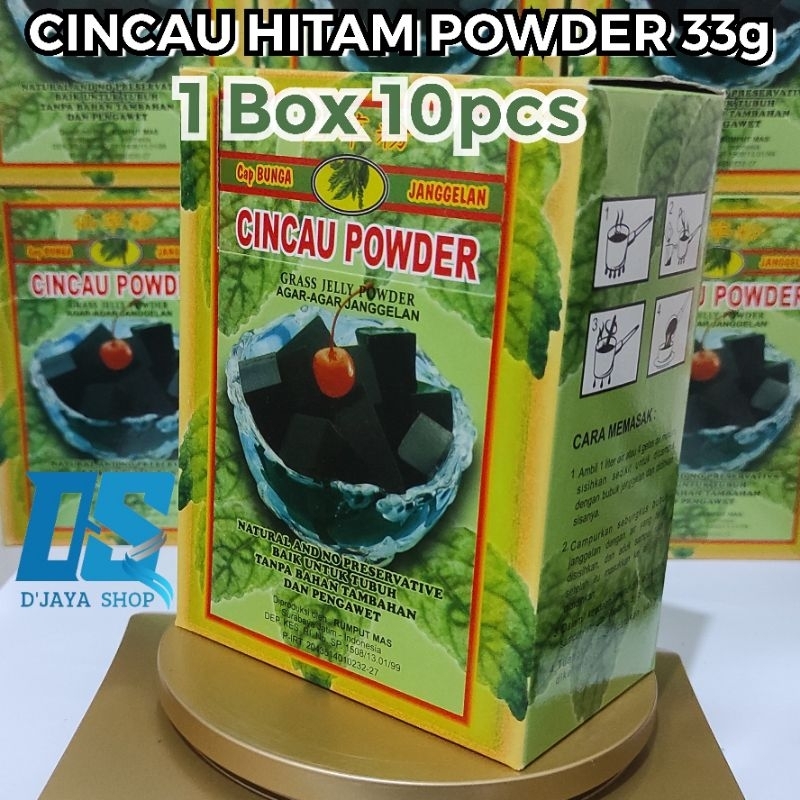 

1 Box × 10(Pcs) Cincau Hitam Powder Cap Bunga Janggelan 33g