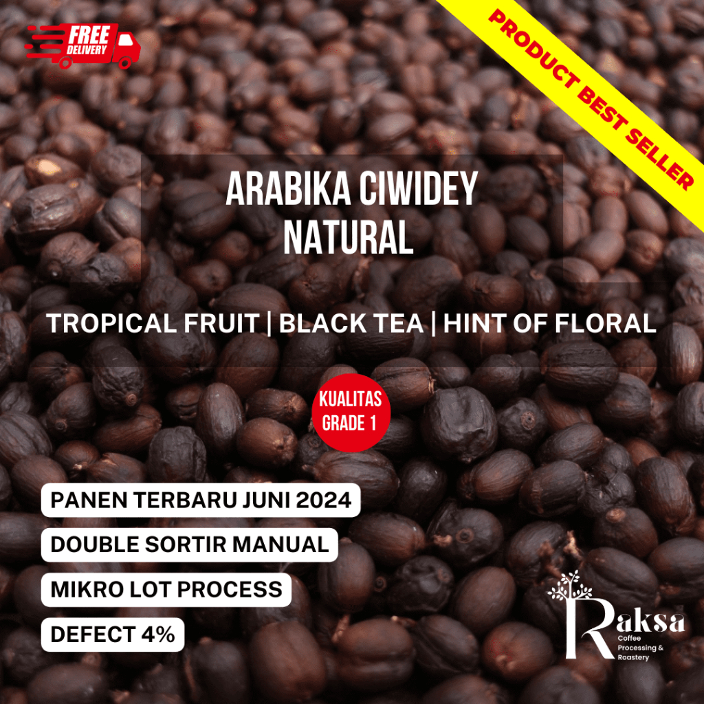 

Raksa - Green Bean Kopi Arabika Ciwidey Natural - Grade 1 Double Pick Sorted New Crop 2024