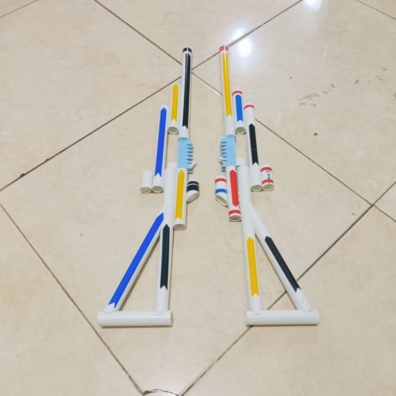 Mainan Tembakan Paralon / Mainan tembak PVC Peluru Karet Mudah di Gunakan Rubber Band Gun 5x tembak 