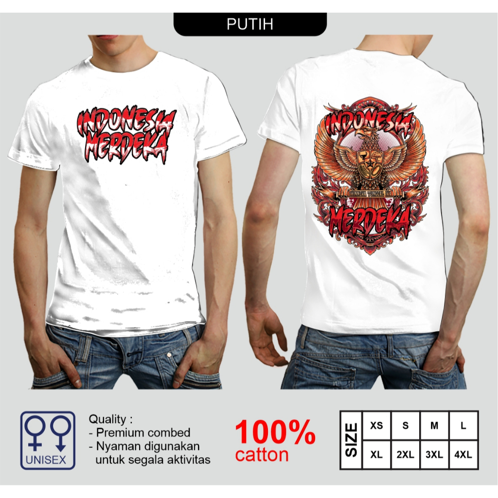 kaos garuda pancasila 79th indonesia merdeka baju garuda unisex
