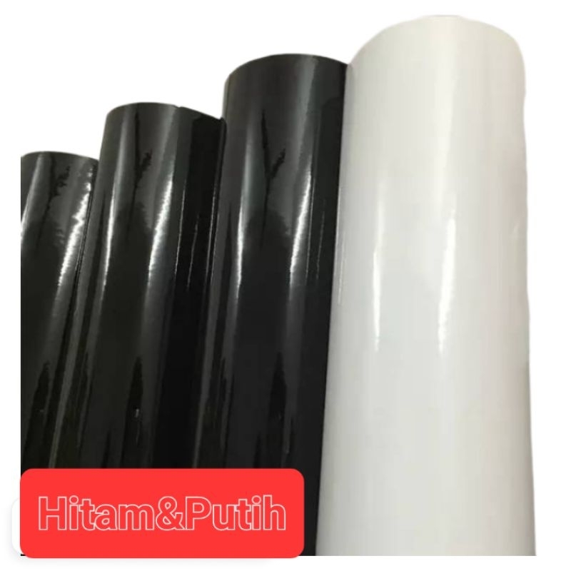 Stiker mobil/skotlet mobil warna hitam/putih Lebar 150cm