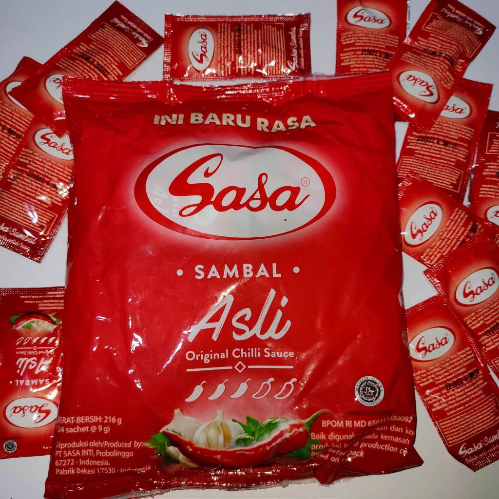 

Saus Saset Sasa Sambal Asli | Tomat 8gr isi 24 per bungkus