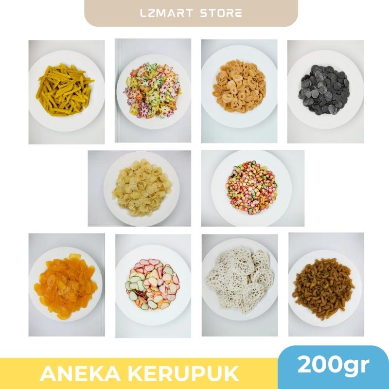 

Kerupuk Bawang/Kerupuk Udang/Kerupuk Seblak/Aneka Kerupuk Mentah Murah (200gr)