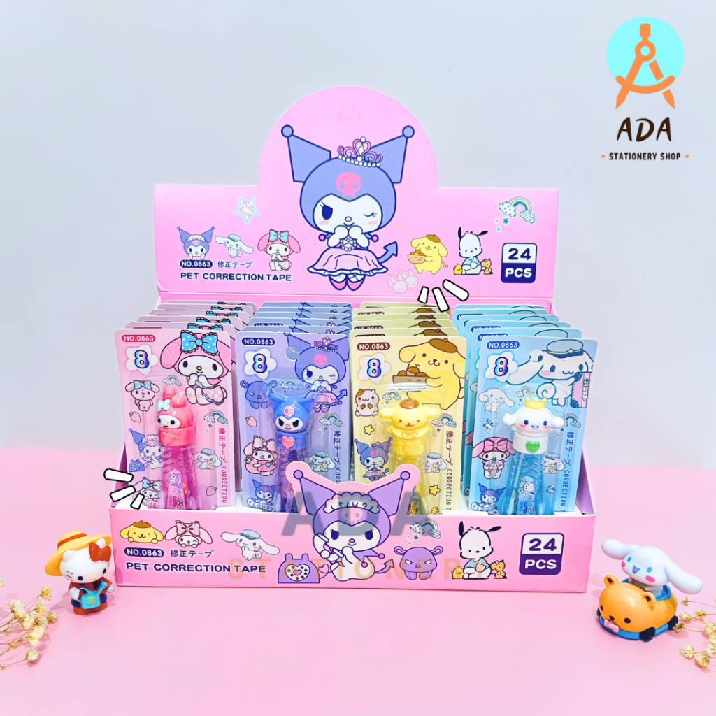 

(1PC) CORRECTION TAPE/CORRECTION ROLLER 0863TIP-EX ROLL SANRIO/TIPE-X/CORRECTION TAPE SANRIO/TIPE-X SANRIO/TIPE-X ROLL/SANRIO/KUROMI/CINAMOROLL/POMPURIN/MYMELODY/MELODI