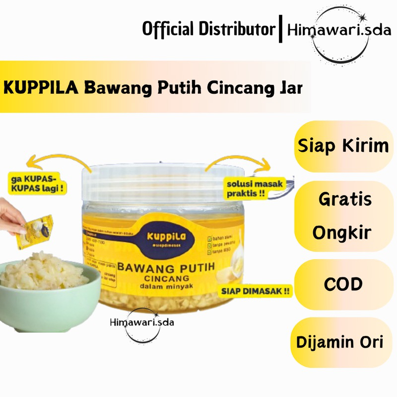 

Kupilla Bawang Putih Cincang 200g JAR bawang putih dalam minyak