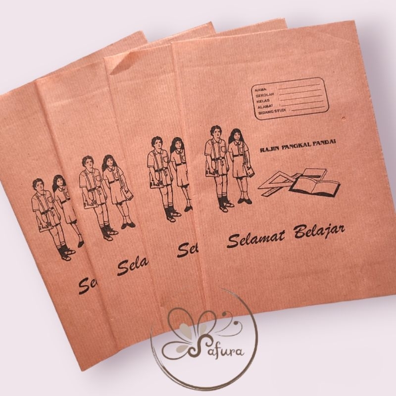 sampul coklat buku tulis siswa samak qwarto