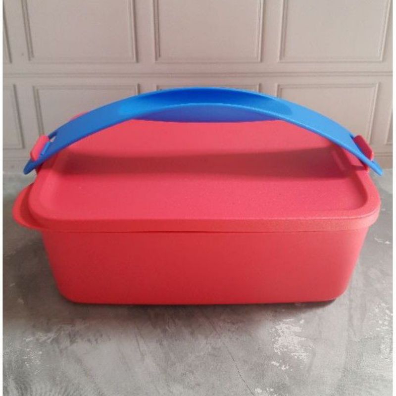 rantang deep ctg tuperware 1,5 liter merah with handle