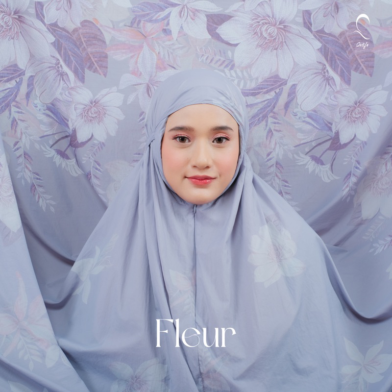 Mukena Travel Fleur Motif Premium Original Qatifa Malikahijabstore