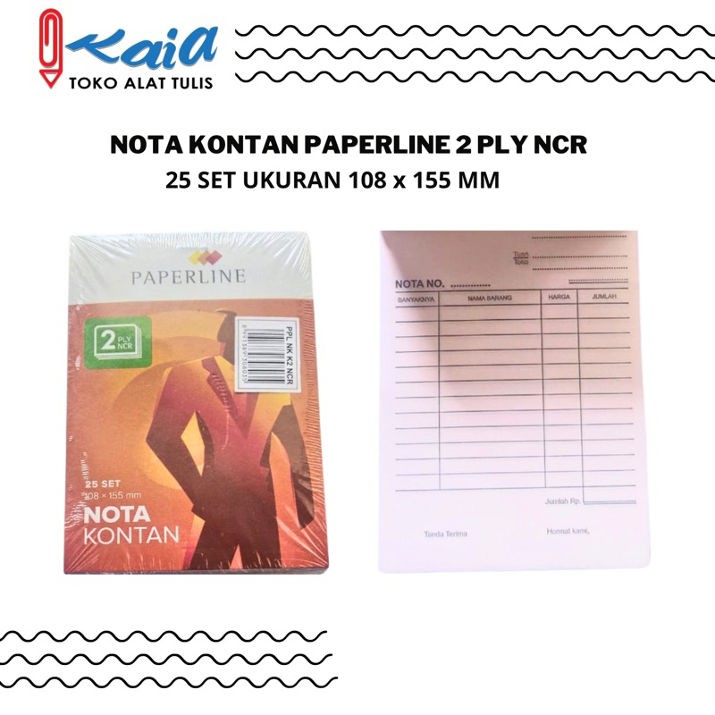 

NOTA KONTAN PAPERLINE 2 PLY NCR 25 SET