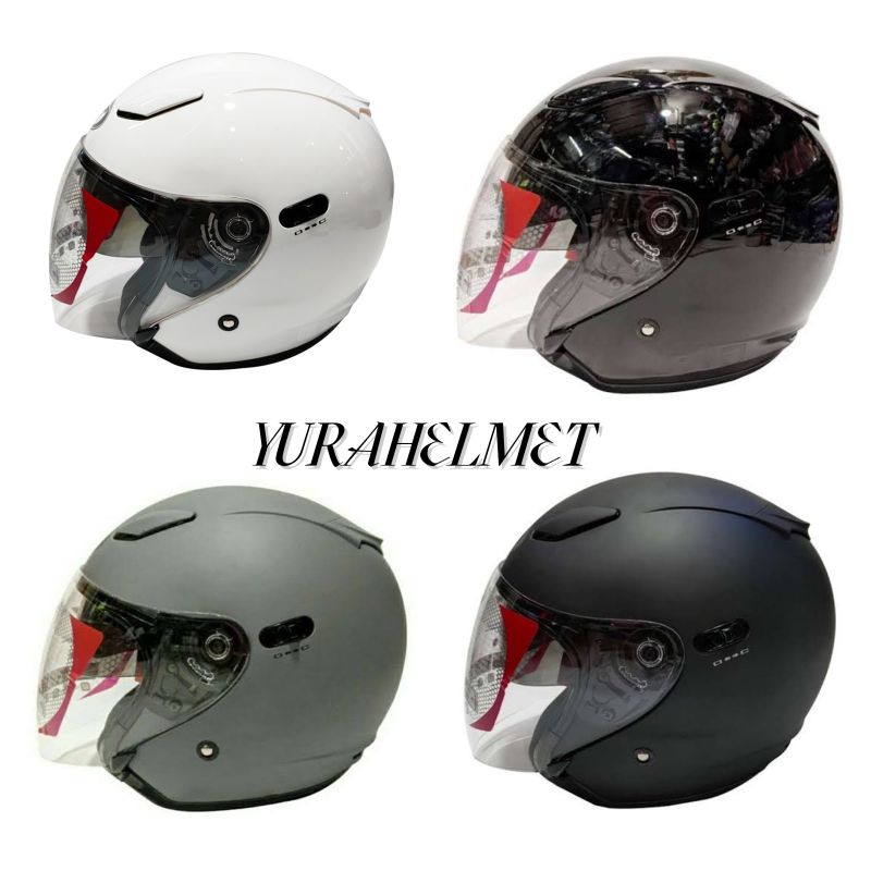 HELM KYT DJ MAXI DOUBLE VISOR /HELM HALF FACE KYT DJ MAXI ORIGINAL 100% Helm pria/wanita