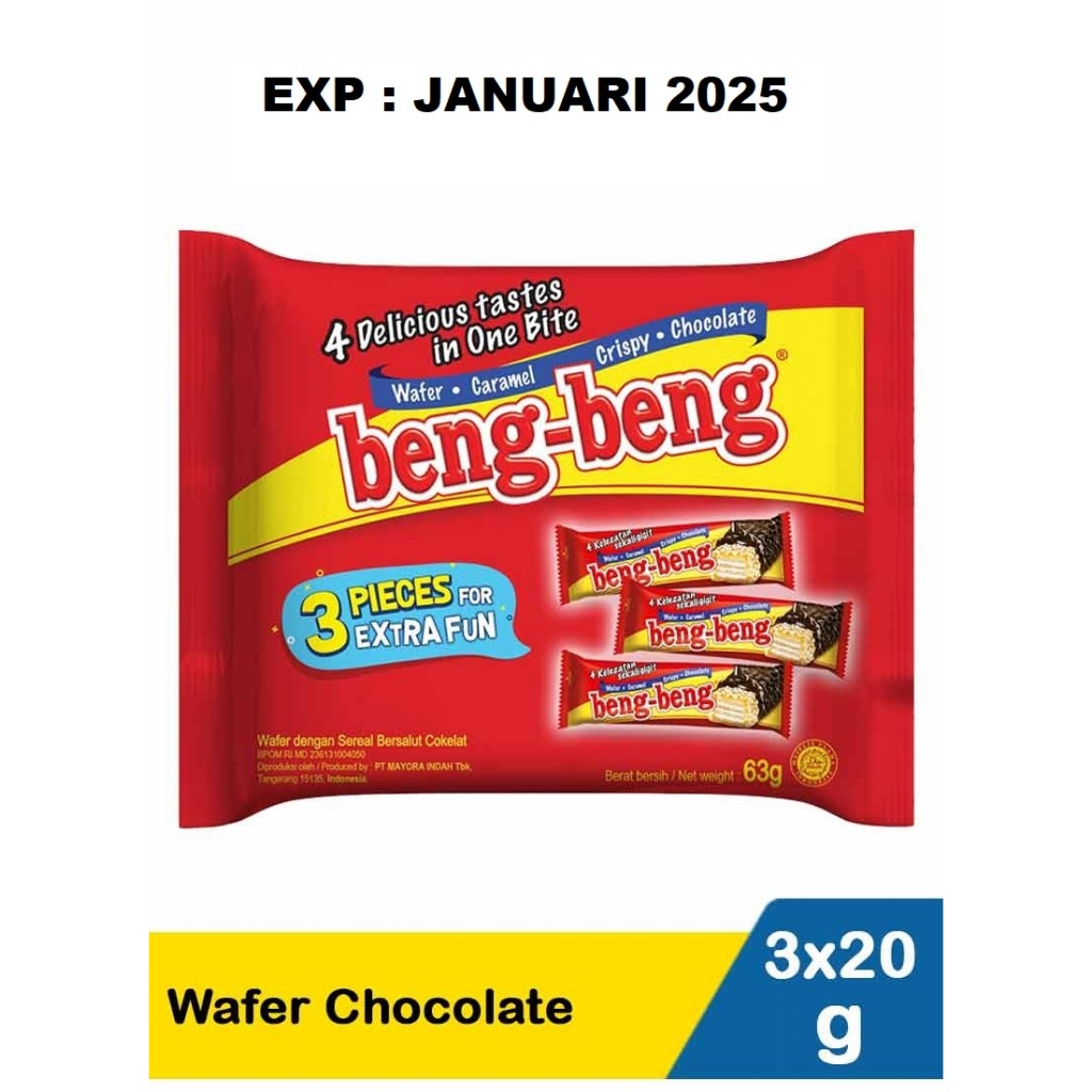 

Beng-Beng Wafer Chocolate Extra Fun Pack isi 3 pieces