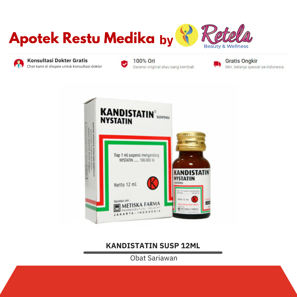 KANDISTATIN SUSP 12 ML / OBAT SARIAWAN