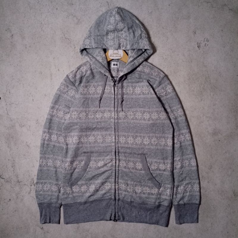Hoodie Zipper Uniqlo Navajo
