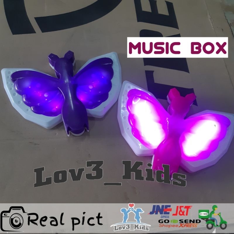 Tebeng/Music Box Sepeda Mini Butterfly Music + Lampu
