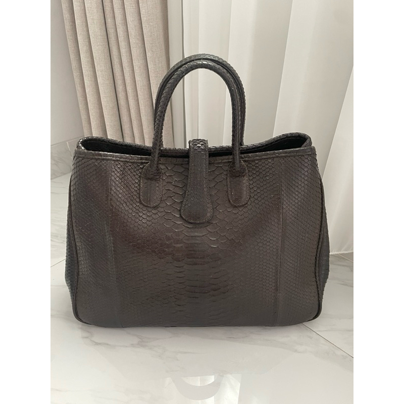 Preloved tas kulit ular asli