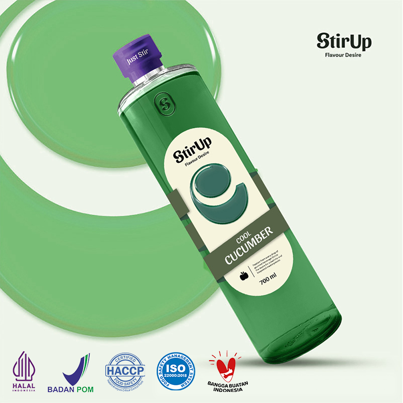 

StirUp Cool Cucumber - Gourmet Syrup Rasa Timun - Glass