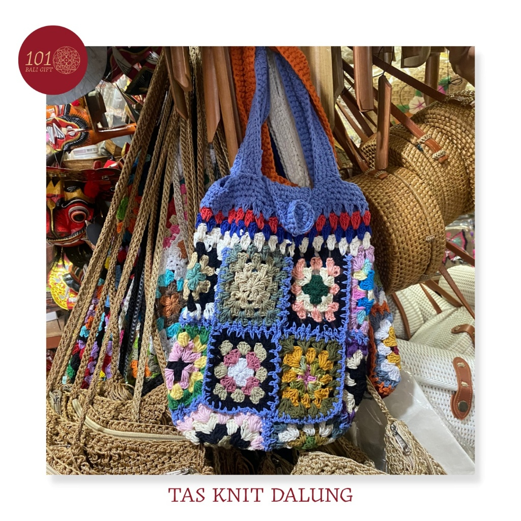 101BALIGIFT - Tas rajut knitted kotak bali