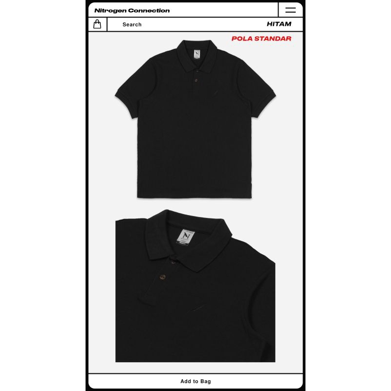 Kaos Krah Polo Shirt  Polos Pria Nitrogen