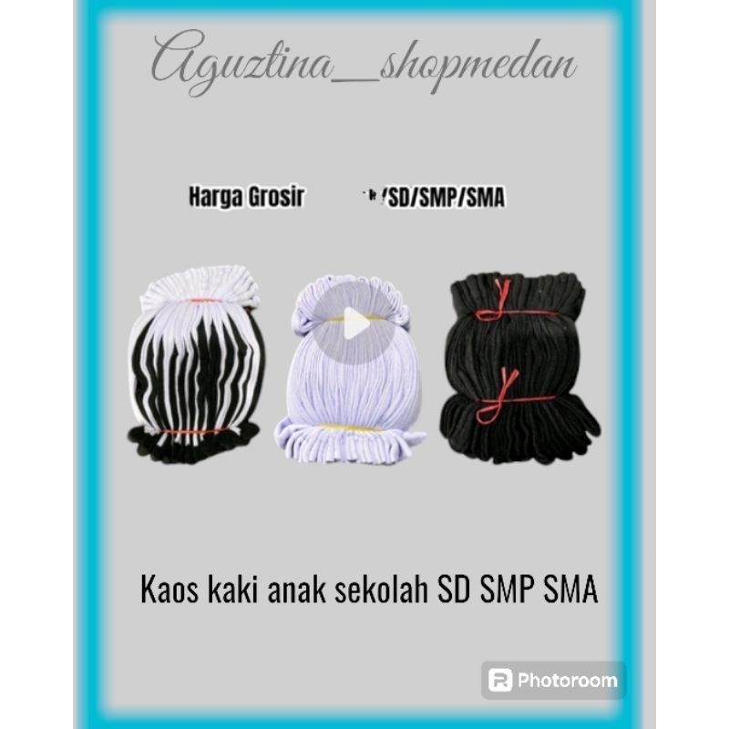 ready Medan -kaos kaki anak sekolah SD SMP SMA tanpa kemasan kaos kaki per 1 pis/kaos kaki anak seko