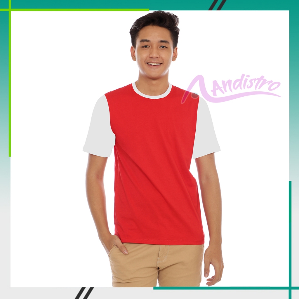 BAJU KAOS MERAH PUTIH POLOS SPESIAL KEMERDEKAAN RI | KAOS POLOS MERAH PUTIH AGUSTUSAN BAHAN COTTON C