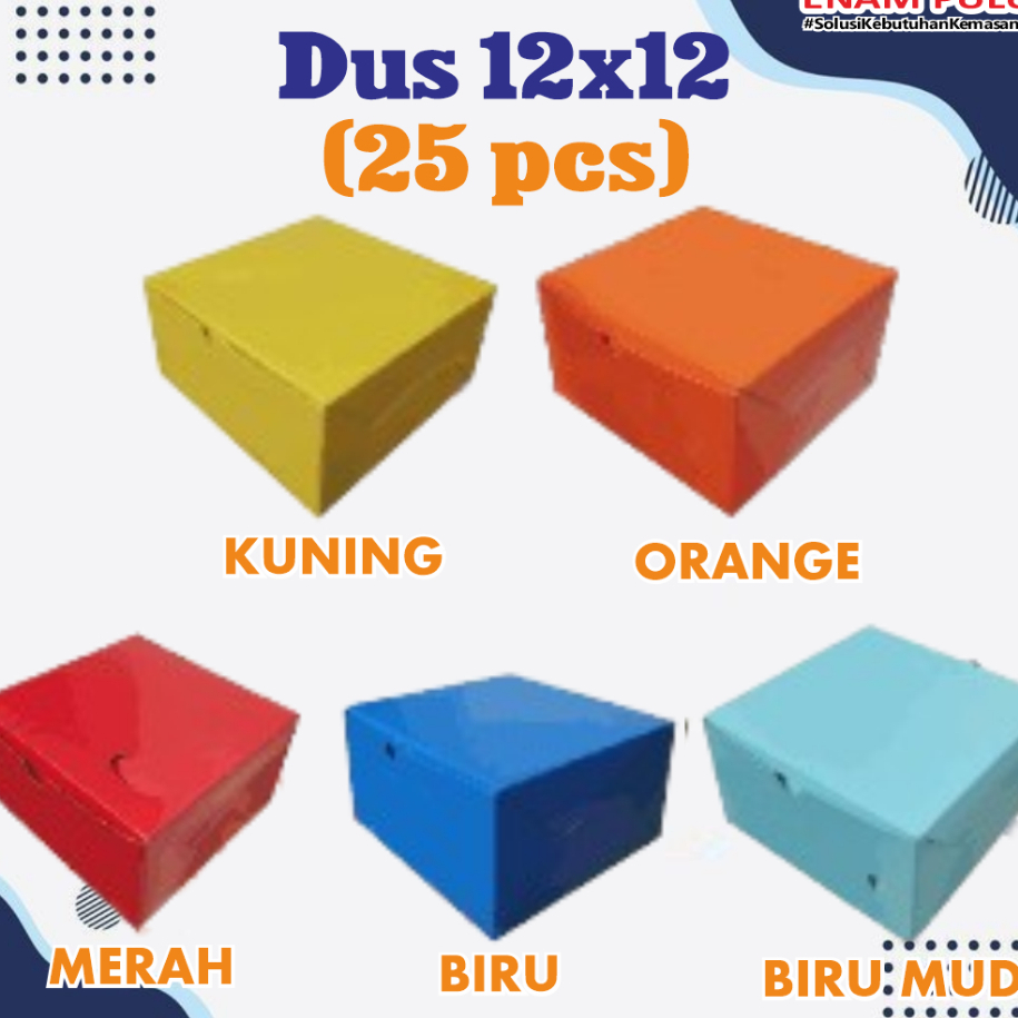 Dus Snack Warna Dus Kue 12x12 Snack Hajatan Warna Snack isi 25pcs hemat berkualitas