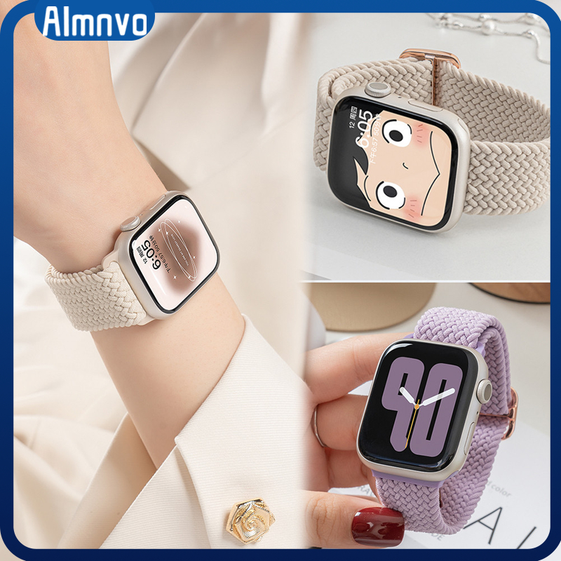 Nylon Strap for iWatch Apple Watch Strap Series 12 11 10 9 8 7 6 5 4 3 SE 3/2 46mm 40mm 44mm 41mm 45
