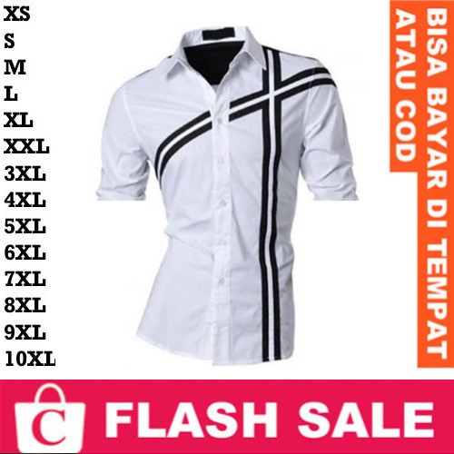 RISRUS FASHION Snowshop FortKlass FORTGLASS CORATCORETUDIO Hem Cowok Kemeja Pria Jumbo Big Size Leng