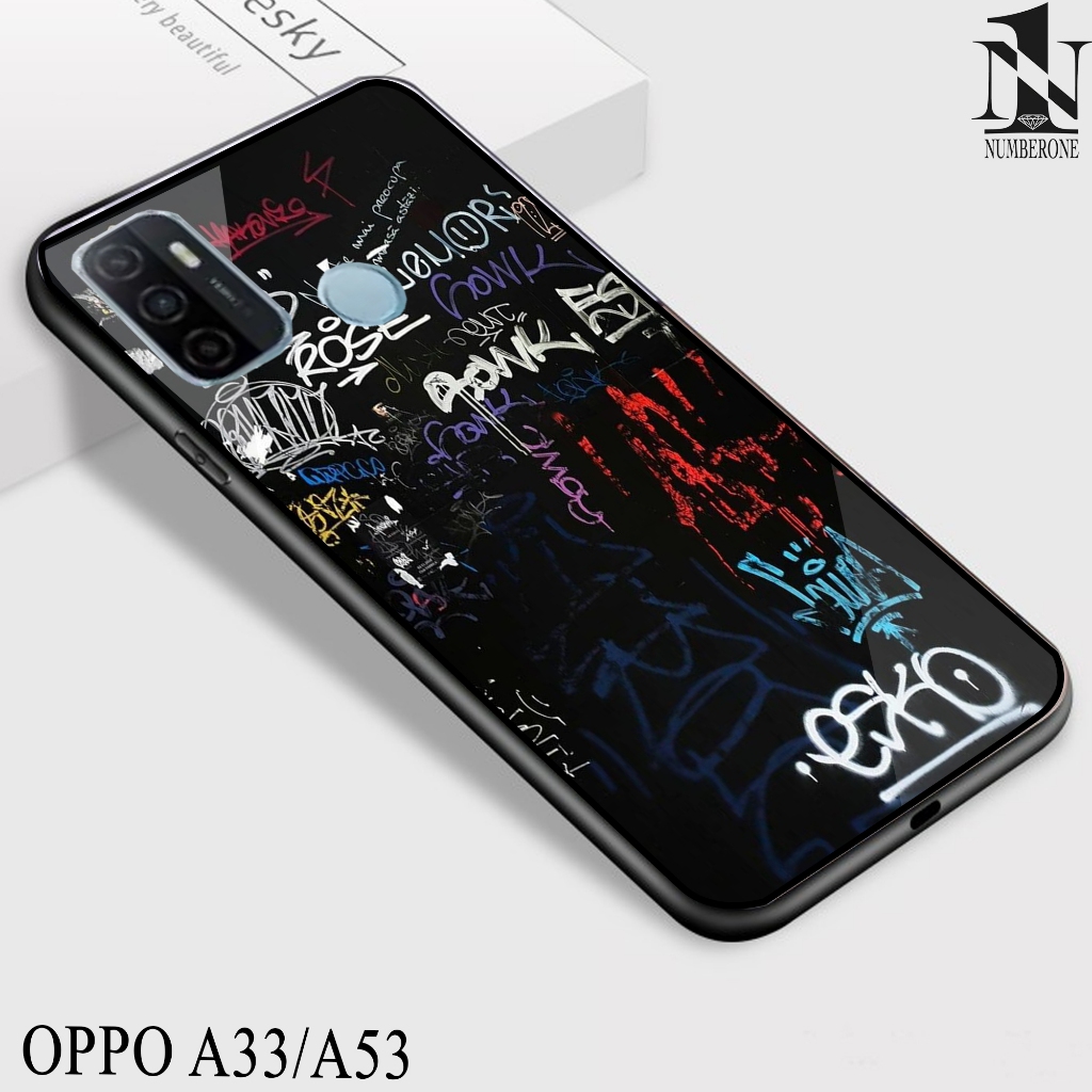 Case Oppo A33/A53  [ BlackAesthetic 01 ] Aneka casing, case, kondom hp, custom case, case aesthetic 