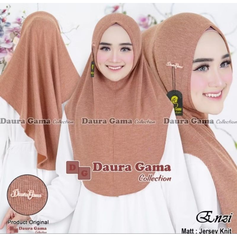 Hijab instan knit, bergo instan knit Malay original Dauragama