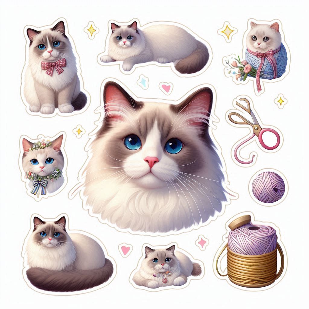 

STICKER PACK KUCING LUCU, HIASAN UNTUK BUKU, LAPTOP, DAN SCRAPBOOK