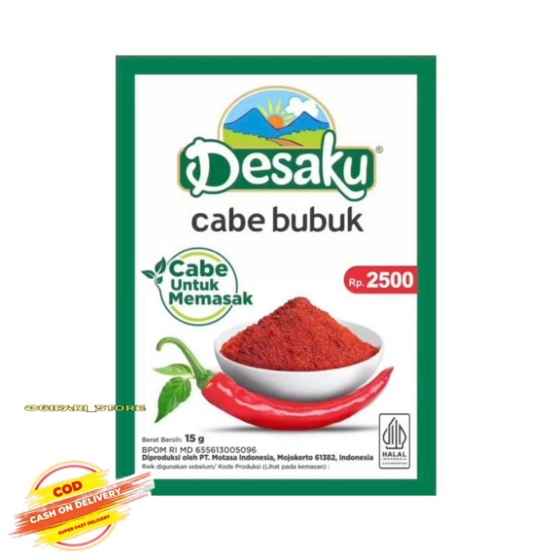 

DESAKU cabe bubuk ( 15gram / 10pcs )