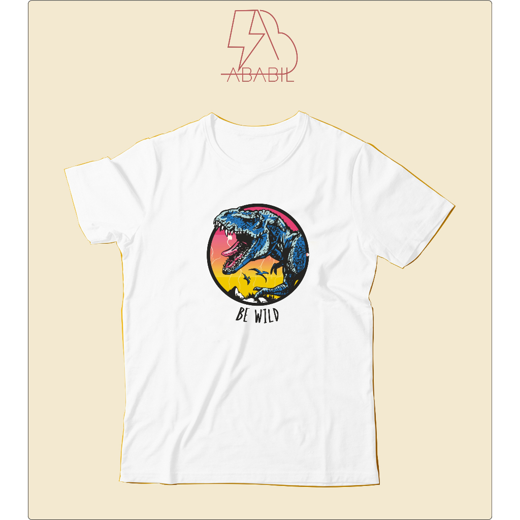 Kaos Baju Anak DINOSAURUS T REX MERAUNG Atasan Anak Laki - Laki Perempuan Unisex Distro