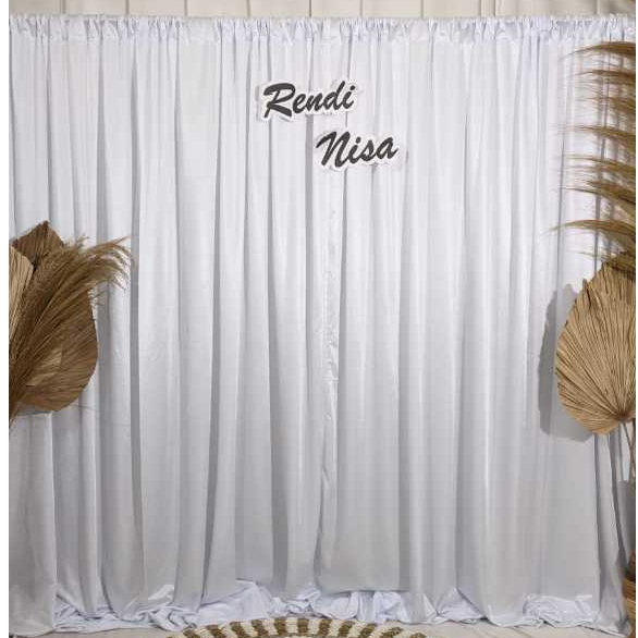 (Sudah Dijahit) COD KAIN DEKORASI TINGGI 4 METER KAIN ABUTAY / ABUTAI FILAMIN / BACKDROP ACARA