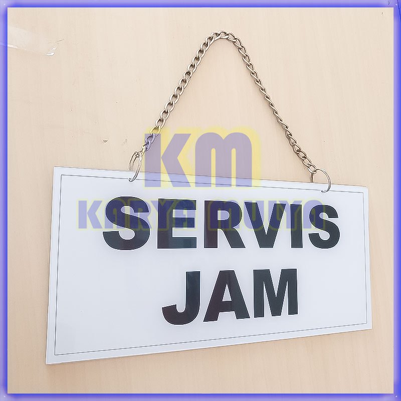 

Papan Akrilik Servis Jam Papan Akrilik Custom Papan Tulisan Servis Jam - Karya Mulya