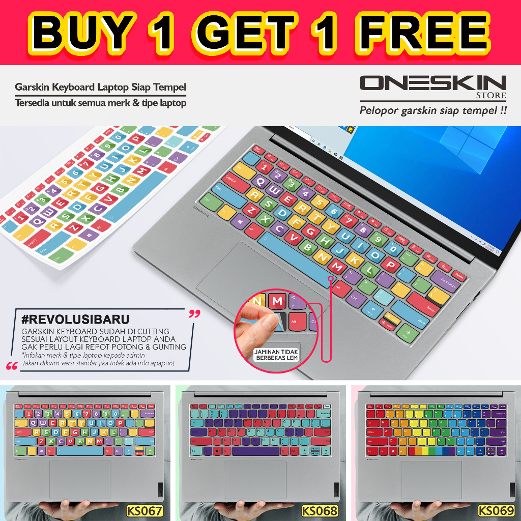 Garskin Stiker Sticker keyboard laptop Huawei gambar custom katalog 67
