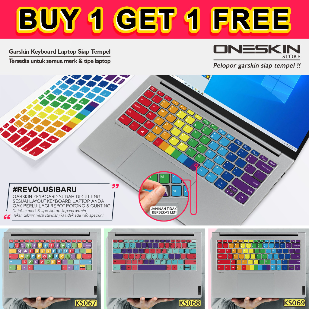Garskin Stiker Sticker keyboard laptop Huawei gambar custom katalog 69