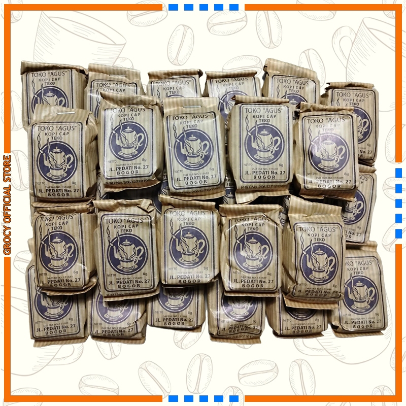 

Kopi Cap Teko Mini Bubuk Giling Agus Khas Bogor 30 Sachet X 8 Gram Tanpa Gula