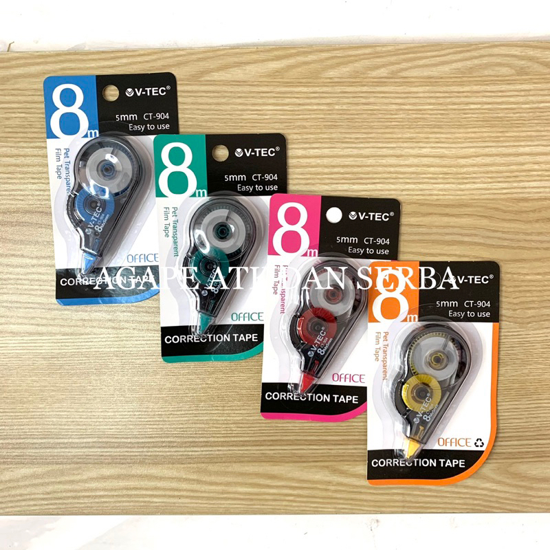 

CORRECTION TAPE / TIPE X MEREK V-TEC CT-904 8M UKURAN 5mm