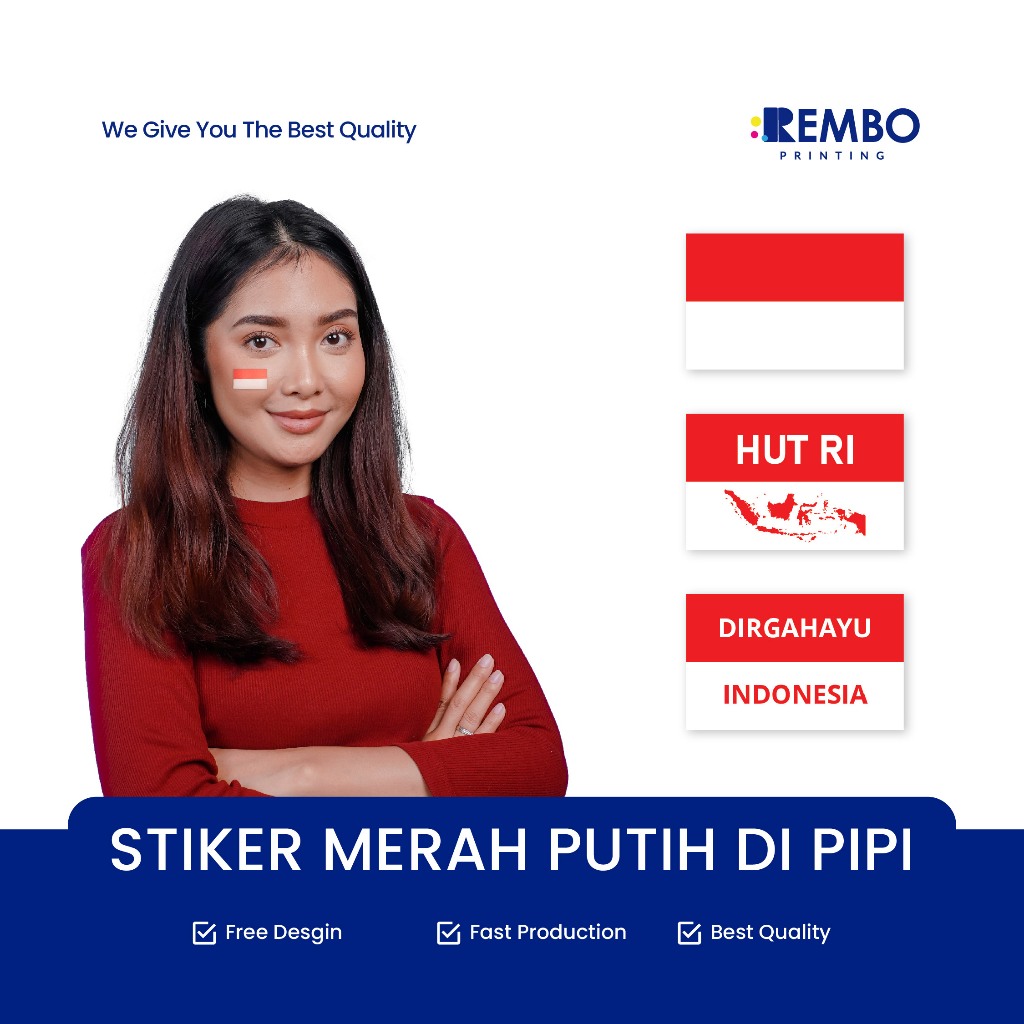 

Stiker Bendera Merah Putih Di Pipi / Stiker Merah Putih HUT RI / Stiker HUT RI / Stiker Bendera di pipi / Stiker Bendera Kemerdekaan / HUT RI 17 AGUSTUS