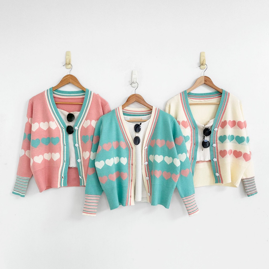 Her Goods Store AB874 Korean Outer/Outerwear/Cardigan/Kardigan/Kardigan Wanita/Luaran Rajut