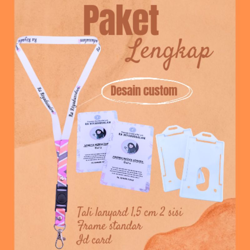 

SEPAKET TALI LANYARD GANTUNGAN IDCARD 1,5 CM 2 SISI/SATU SET LANYARD GANTUNGAN IDCARD PRINTING SUBLIM