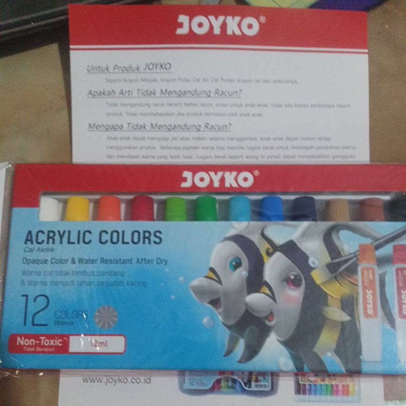 

acrylic 12 warna joyko