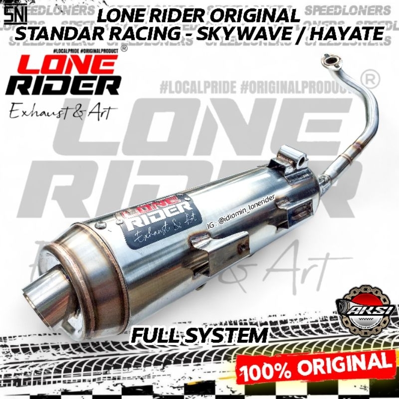 LONE RIDER ORIGINAL Knalpot LR Skywave Hayate Standar Racing Bass Full System